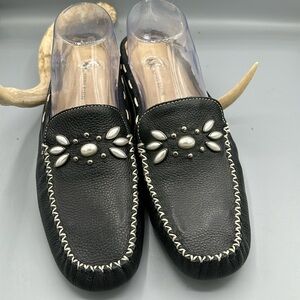 Anne Klein Slip on Leather Loafer Sz 9